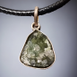Pendentif Tourmaline Paraiba Argent 925 sur cordon simili cuir