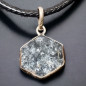 Pendentif Tourmaline Paraiba Argent 925 sur cordon simili cuir