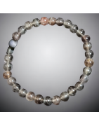 Bracelet Œil de chat cristallisé A+ Pierres rondes 6mm