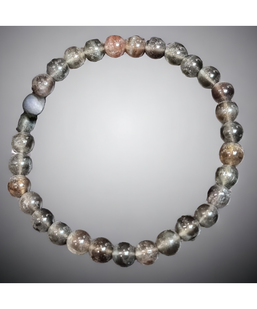 Bracelet Œil de chat cristallisé A+ Pierres rondes 6mm