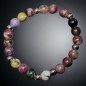 Bracelet Tourmaline multicolore (Melon d'eau) A+ Pierres rondes 8mm