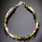Bracelet Tourmaline Multicolore (Melon d'eau) baroque avec fermoir (s)
