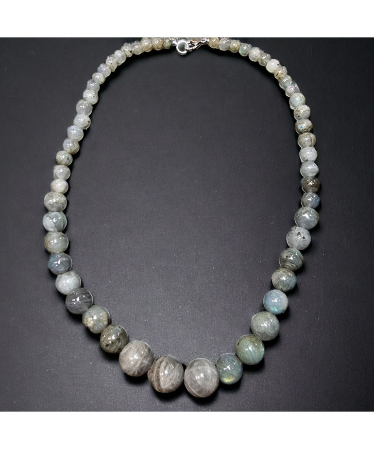 Collier Labradorite Pierres rondes