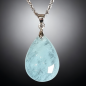 Pendentif Aigue-marine avec chaîne