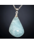 Pendentif Aigue-marine avec chaîne