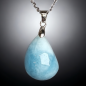 Pendentif Aigue-marine avec chaîne