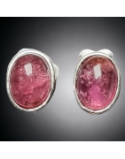 Boucles Tourmaline rose Argent 925