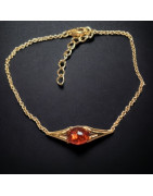 Bracelet Ambre plaqué or
