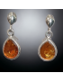 Boucles d'oreilles Ambre gouttes Argent 925