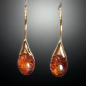 Boucles Ambre Gouttes plaquées or