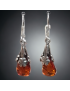 Boucles Ambre Argent 925