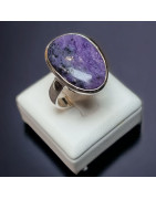 Bague Charoïte Argent 925 Taille 60