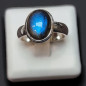 Bague Labradorite cabochon Argent 925 Taille 55