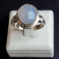 Bague Calcédoine cabochon Argent 925 Taille 62