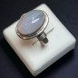 Bague Calcédoine cabochon Argent 925 Taille 56