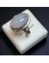Bague Calcédoine cabochon Argent 925 Taille 56