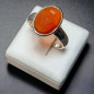 Bague Agate de feu facettée Argent 925 Taille 60
