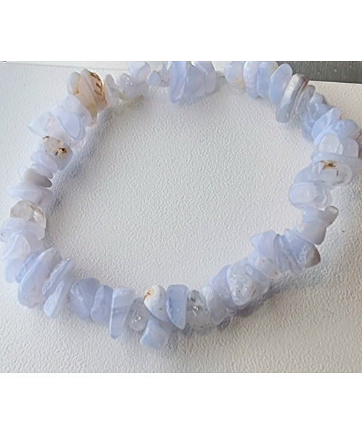 Bracelet Calcédoine bleue Baroque