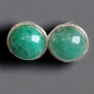 Boucles Emeraude rondes Argent 925