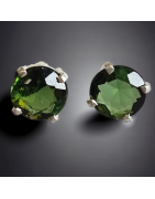 Boucles Tourmaline verte Argent 925
