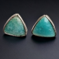 Boucles Amazonite triangles Argent 925