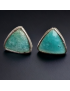 Boucles Amazonite triangles Argent 925