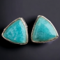 Boucles Amazonite triangles Argent 925