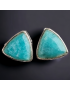 Boucles Amazonite triangles Argent 925