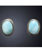 Boucles Larimar ovales Argent 925