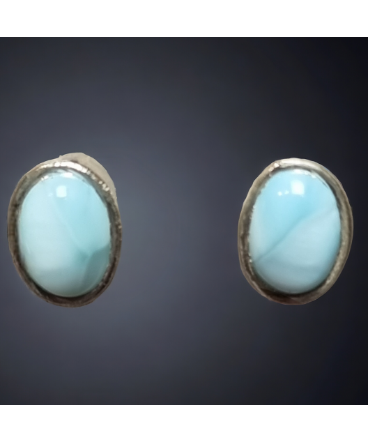 Boucles Larimar ovales Argent 925