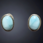 Boucles Larimar ovales Argent 925