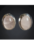 Boucles d'oreilles Quartz rose ovales Argent 925