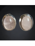 Boucles Quartz rose ovales Argent 925