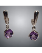 Boucles Améthyste facettées Argent 925