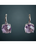 Boucles Améthyste facettées Argent 925