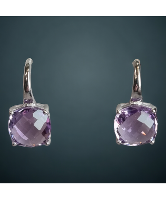 Boucles Améthyste facettées Argent 925
