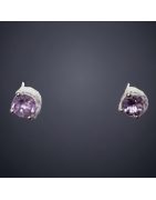 Boucles Améthyste facettées Argent 925