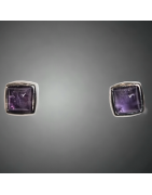 Boucles Améthyste facettées Argent 925