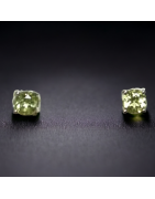 Boucles Péridot facettées Argent 925