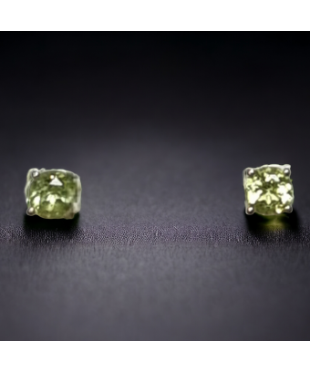 Boucles Péridot facettées Argent 925