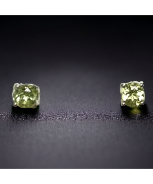 Boucles Péridot facettées Argent 925