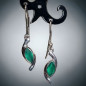 Boucles Agate verte Argent 925