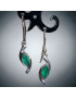 Boucles d'oreilles Agate verte Argent 925