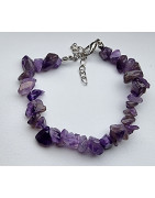 Bracelet améthyste baroque avec fermoir