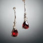 Boucles Grenat facetté Argent 925