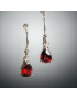 Boucles Grenat facetté Argent 925
