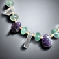Collier Améthyste Cristal de roche & Fluorite