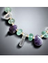 Collier Améthyste Cristal de roche & Fluorite