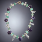 Collier Améthyste Cristal de roche & Fluorite