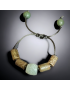 Bracelet Jade gravé sur cordon réglable